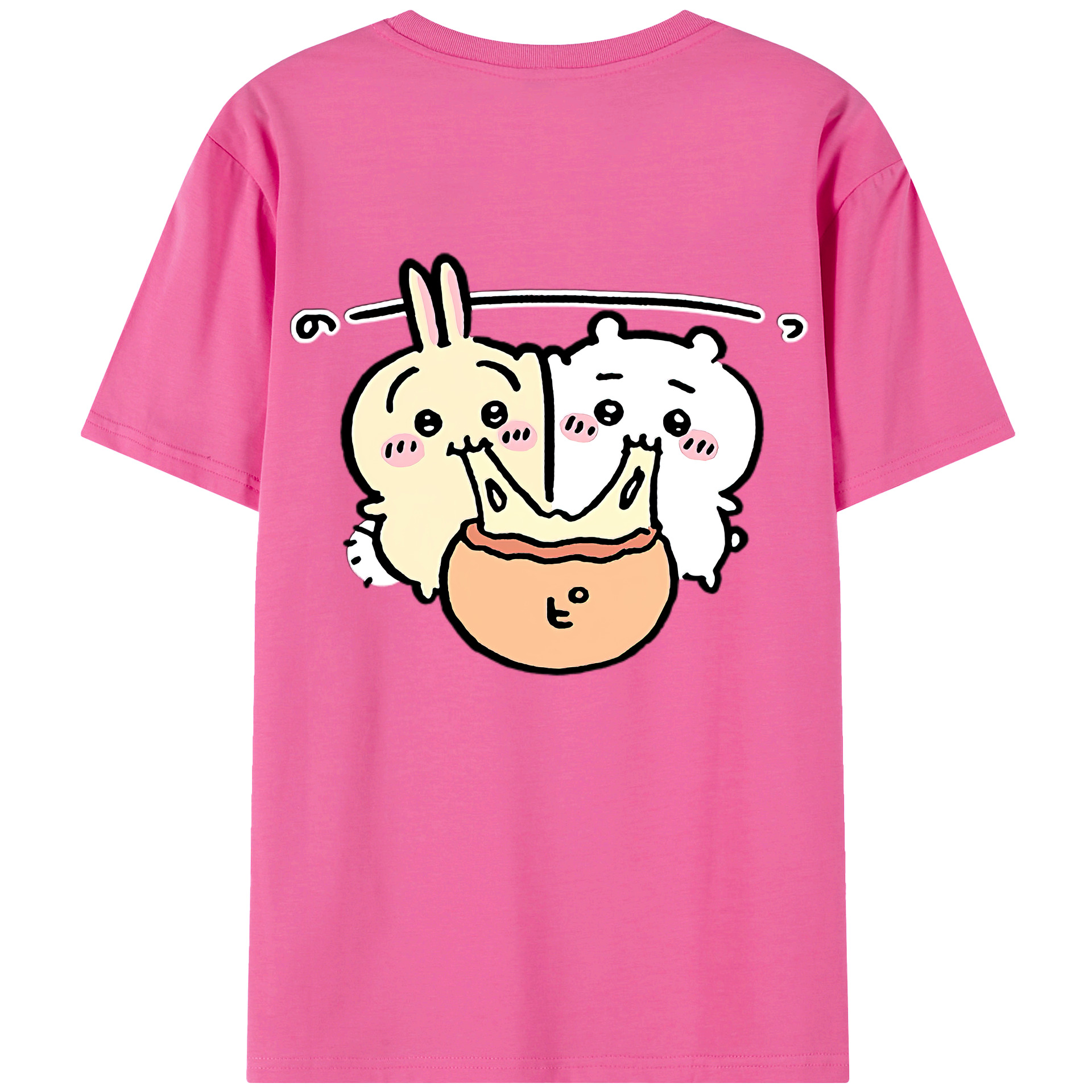 （画像用） ちいかわ うさぎ Chii-kawa usagi レディース半袖Tシャツ(バックプリント)